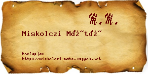 Miskolczi Máté névjegykártya